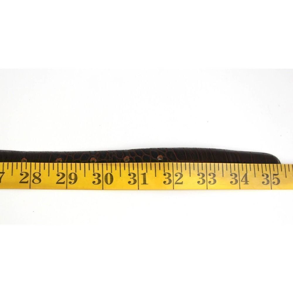 Ann Taylor CROCO BROWN GENUINE LEATHER 3/4"Wd DRESS WOMEN'S BELT Sz M (T11 - Picture 12 of 14